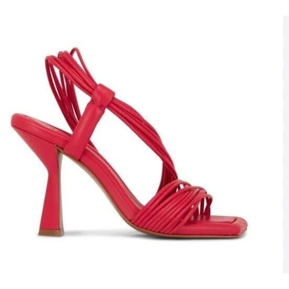 🆕MERCEDES CASTILLO Salma Strappy Sandal Shoes Flare Heel 8.5 Pink